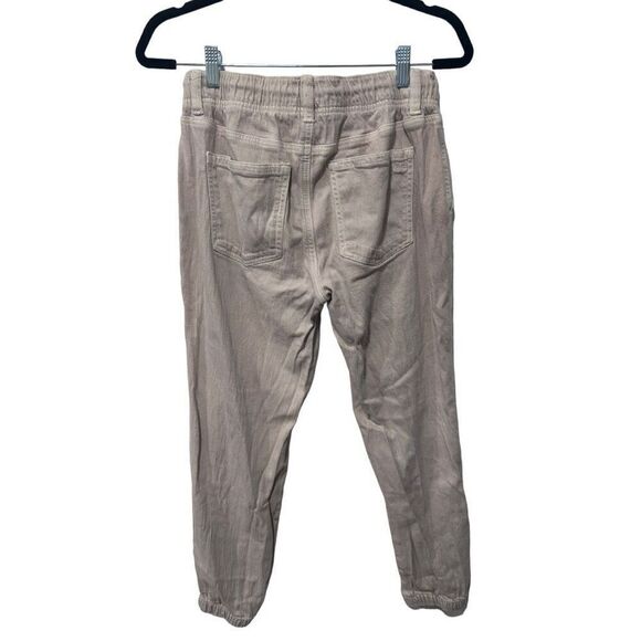 American Eagle Tan Khaki Drawstring Joggers Size 6 Capsule Staple - Picture 9 of 13